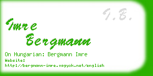 imre bergmann business card